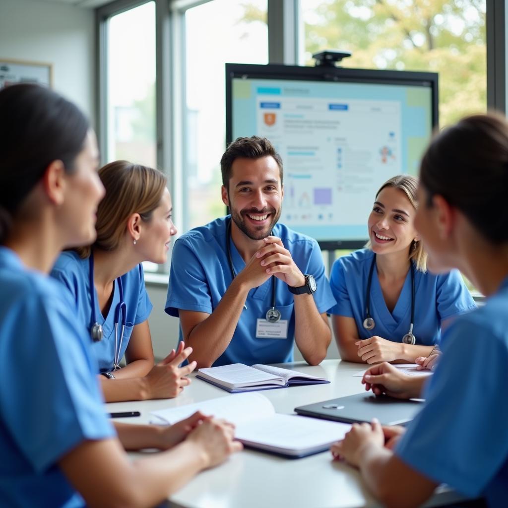 Northside Hospital nursing staff collaborating in a team meeting