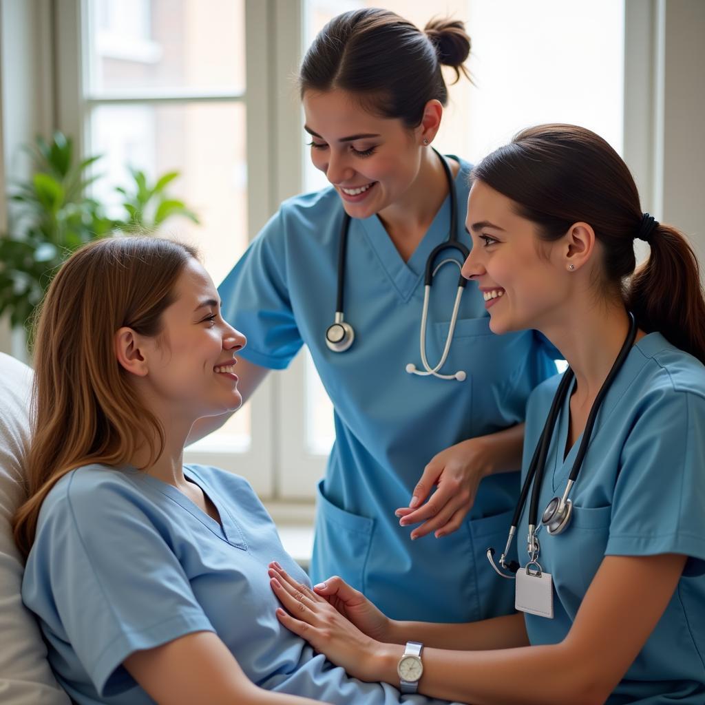 Nurse Providing Emotional Support to Patient and Family