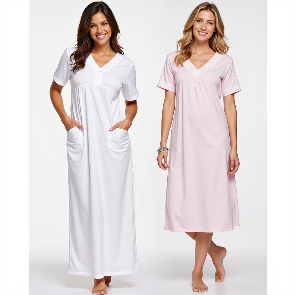 Various Nursing Nightgown Styles for Hospital Stays