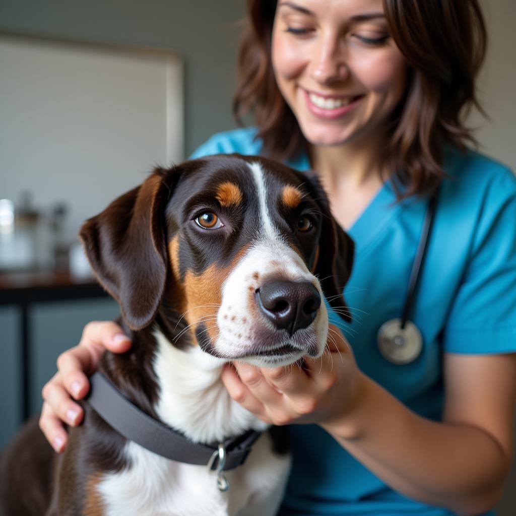 Veterinarian Examining a Pet at Oak Harbor Veterinary Hospital in Ohio