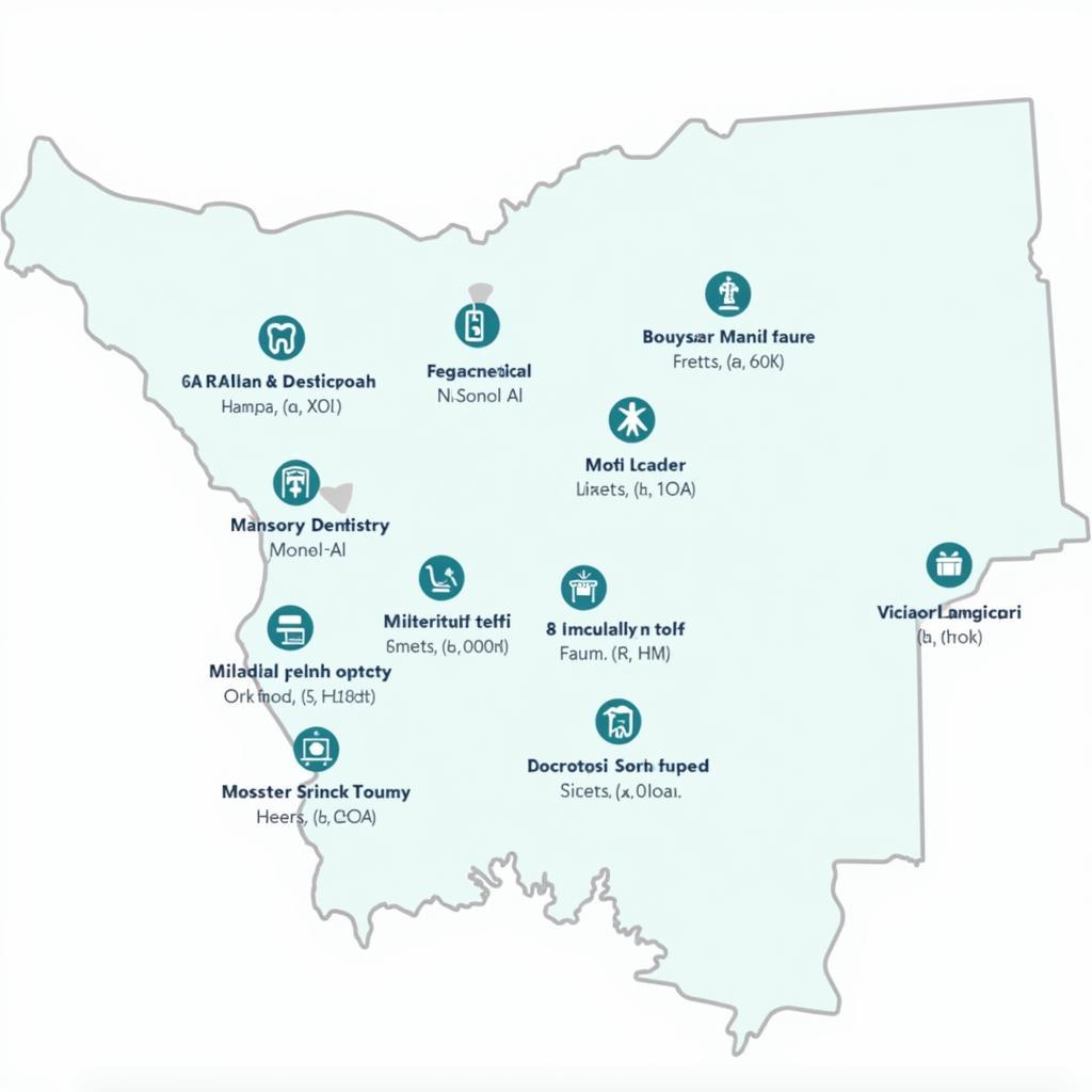 Map of Dental Clinics in Oakland