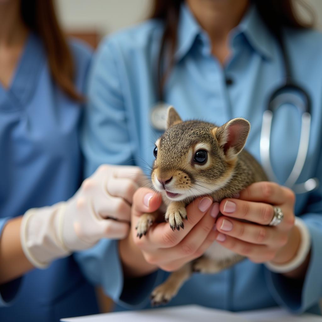 Veterinarian Examining an Animal at Ohio Wildlife Center