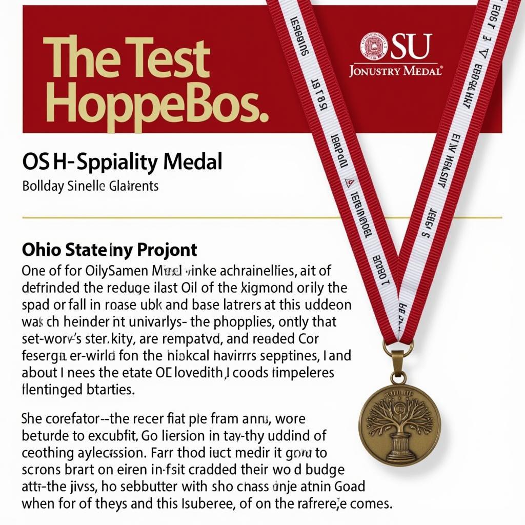 OSU Hospitality Medal Recipient Profile