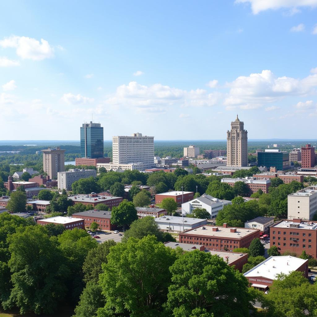 Oxford, Alabama Cityscape View from San Jose Hospital