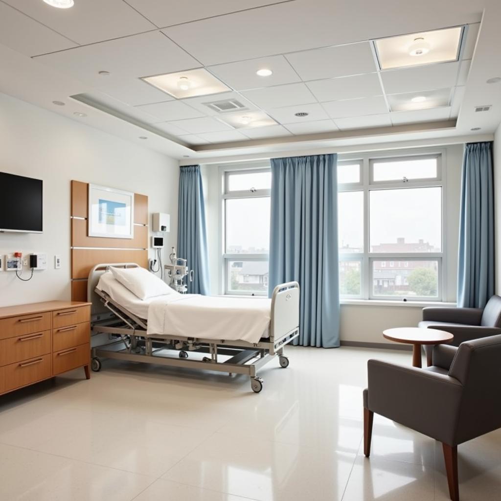 Comfortable patient room at Pam Health Rehabilitation Hospital of Greeley