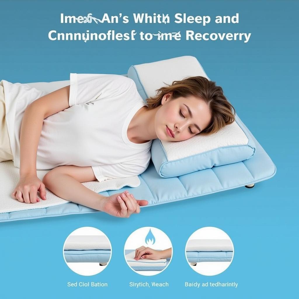 Patient Comfort on Air Hospital Mattress: Image of a patient sleeping comfortably on an air hospital mattress, highlighting the benefits of improved sleep quality and reduced pain.