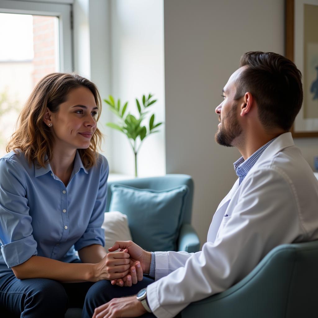 Patient Consulting with a Sleep Specialist at Kaseman Hospital