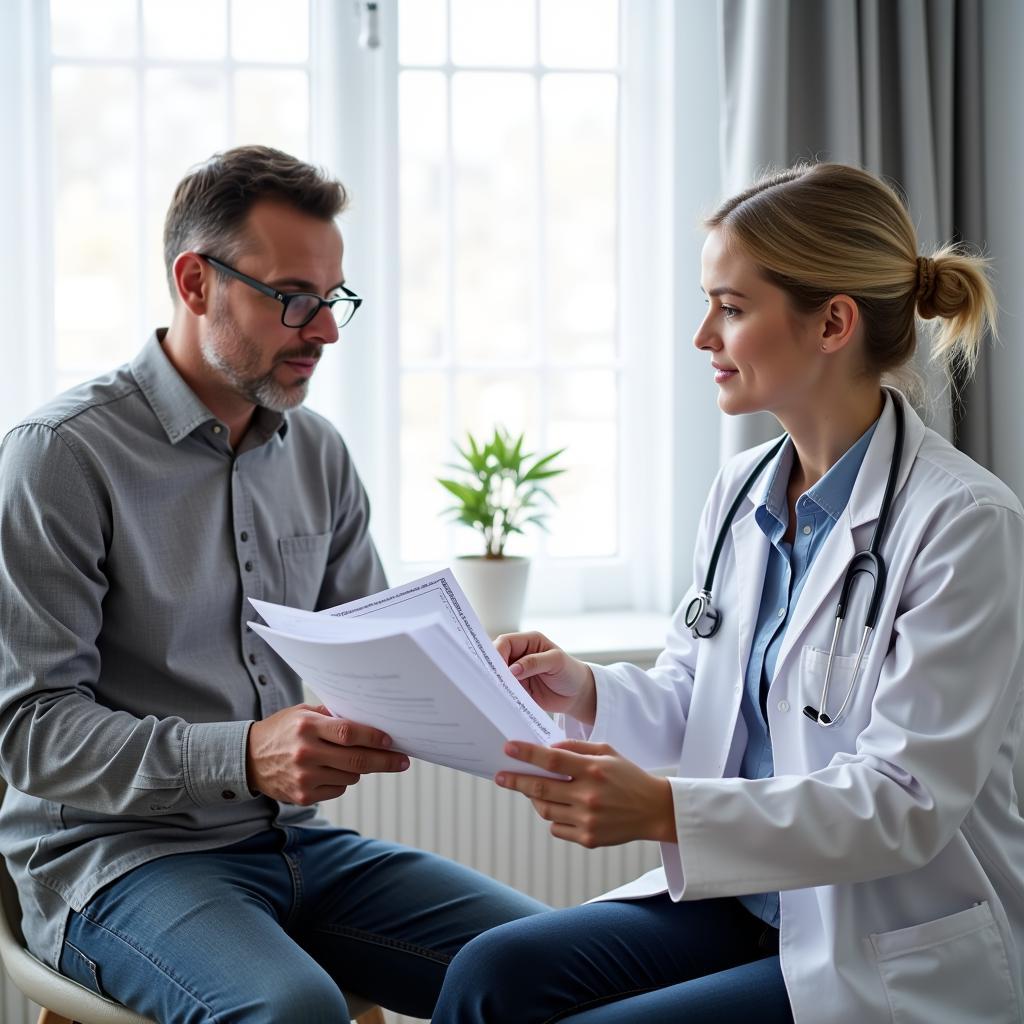 Patient Consulting with a Specialist in a Dhaka Hospital