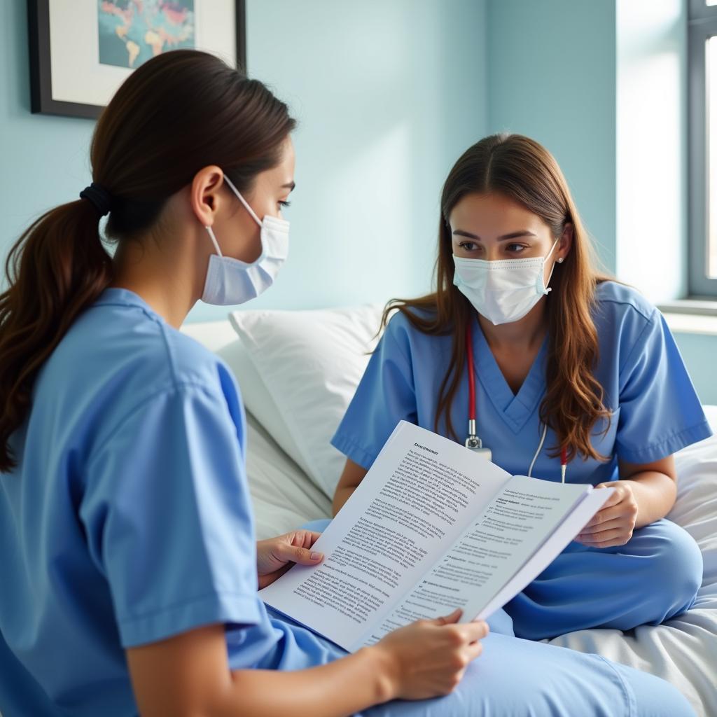 A Nurse Discussing Discharge Plans with a Patient