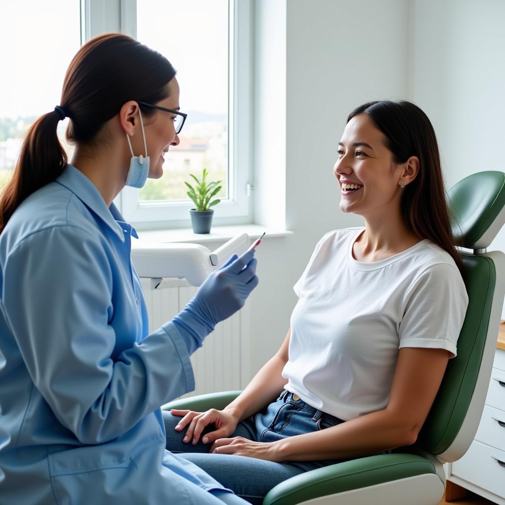 Patient Talking to Dentist