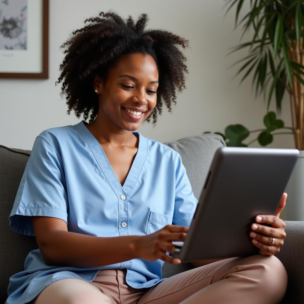 Patient Using the Coquille Valley Hospital Patient Portal