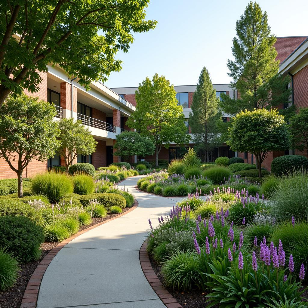 Peaceful Hospital Garden at San Jose Hospital