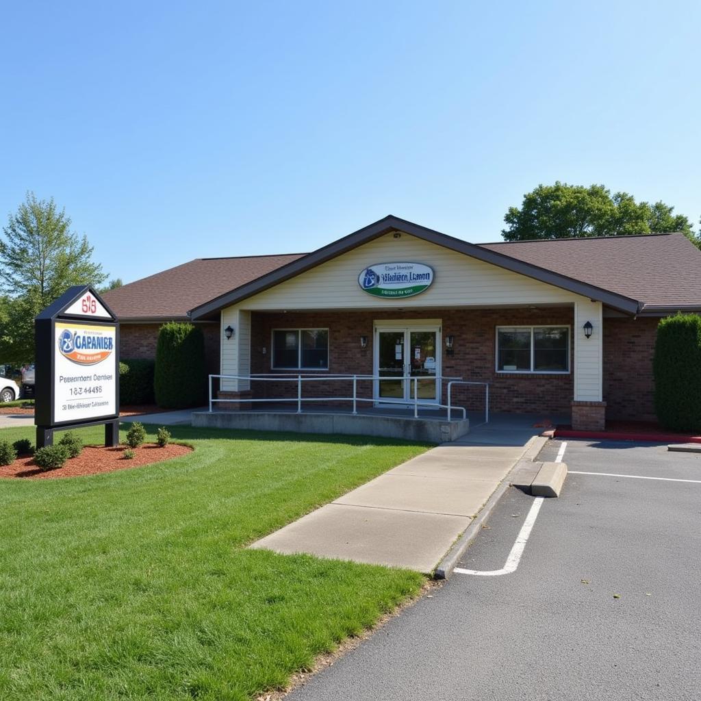 Welcoming exterior of a peak to peak animal hospital