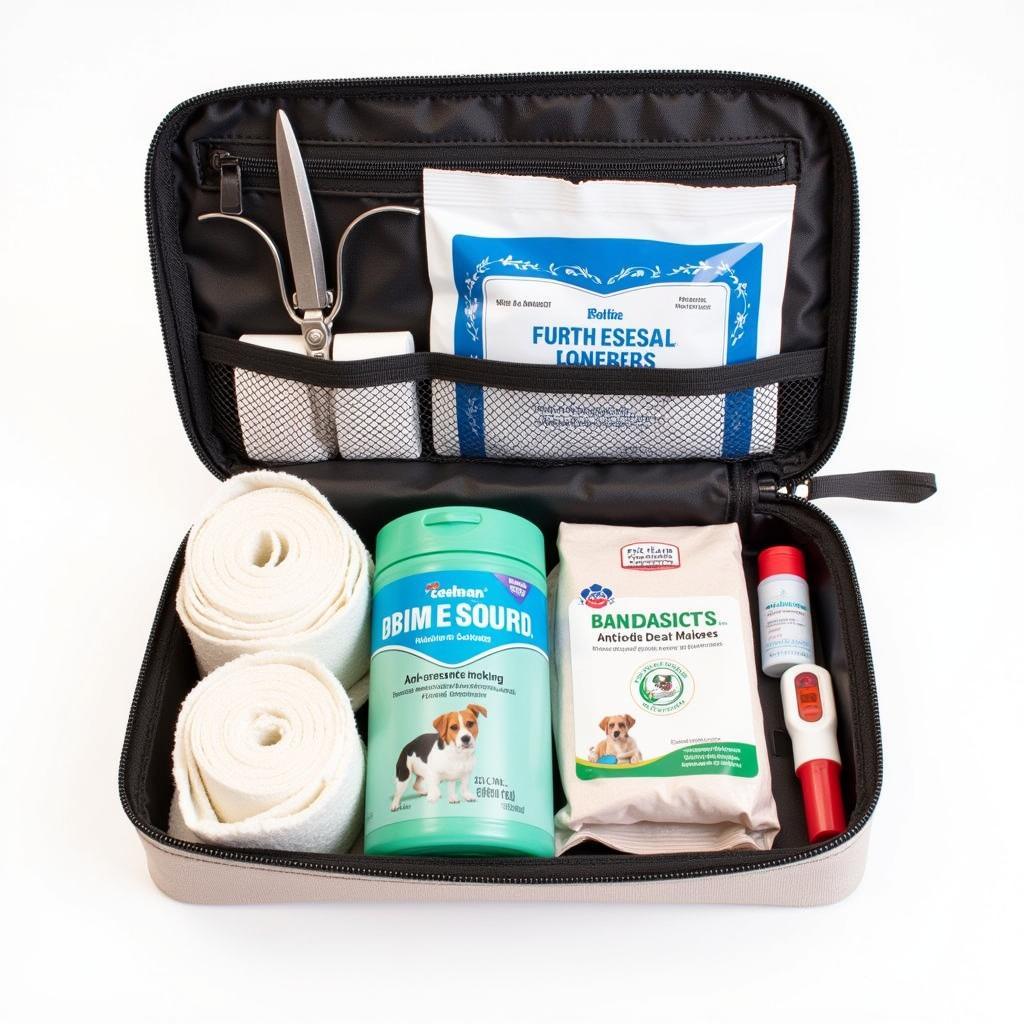 Essential Pet First Aid Kit for Emergency Preparedness: Gauze, Bandages, Antiseptic Wipes