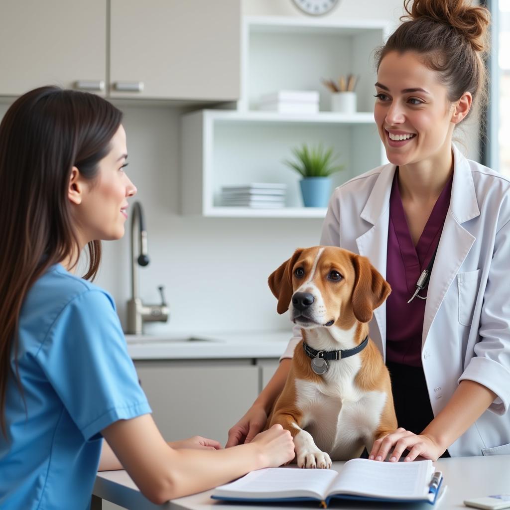 Pet Owner Consulting with Veterinarian