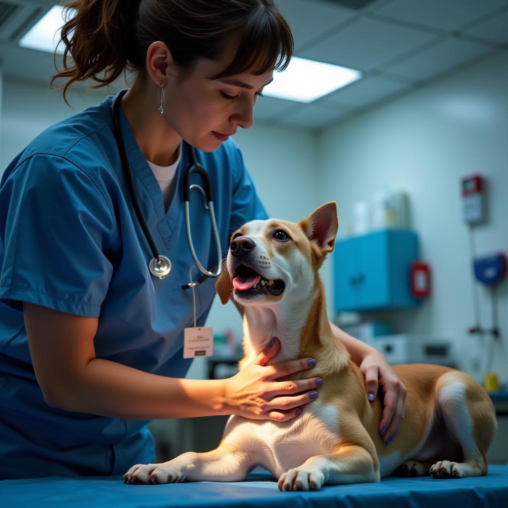 Pet Receiving Emergency Care in Orlando