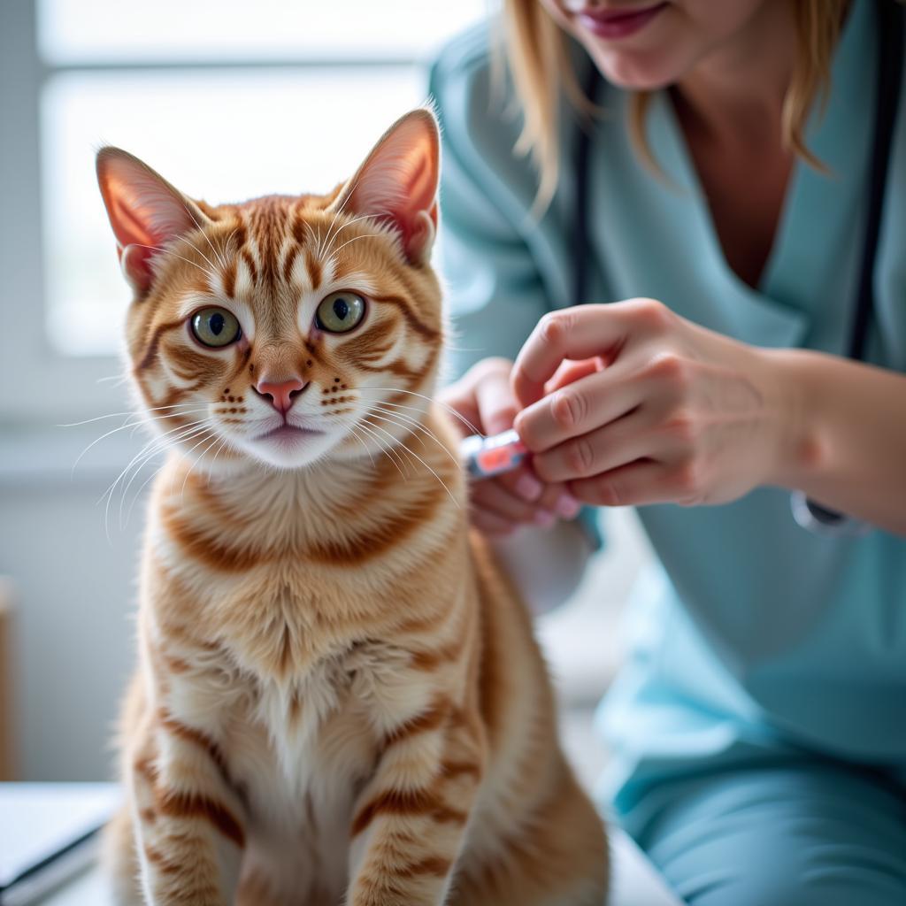 Pet Receiving Vaccination at a Pembroke Vet