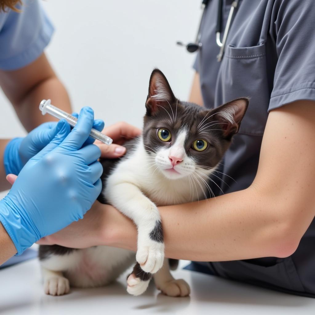 Pet Receiving Vaccination at Edmond OK Vet Clinic