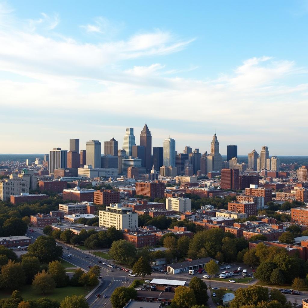 Philadelphia Skyline Near Shriners Hospital