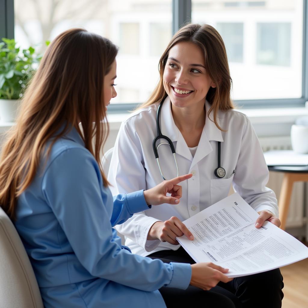 Physical Therapist Consulting with a Patient