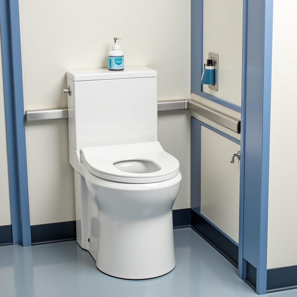 Portable Hospital Toilet in a Hospital Room