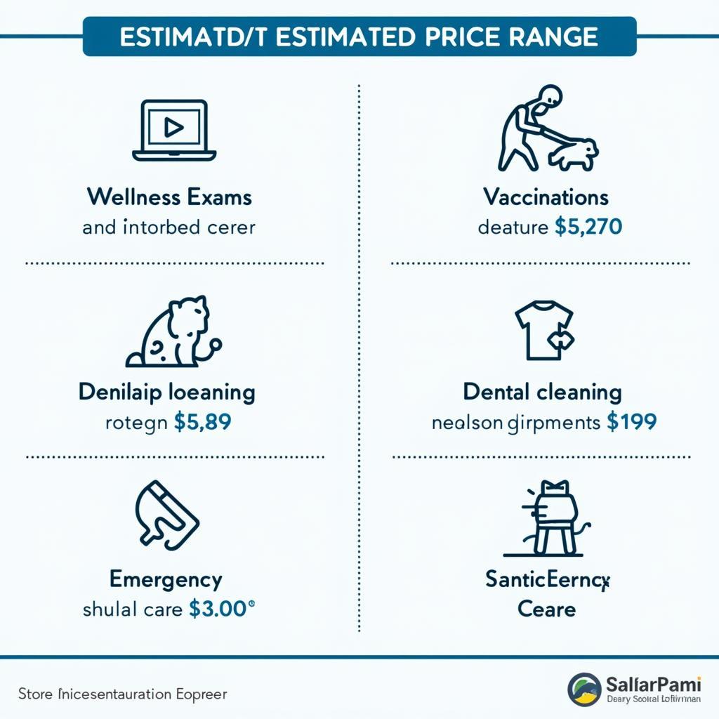 Estimated Price Range for Common Veterinary Services