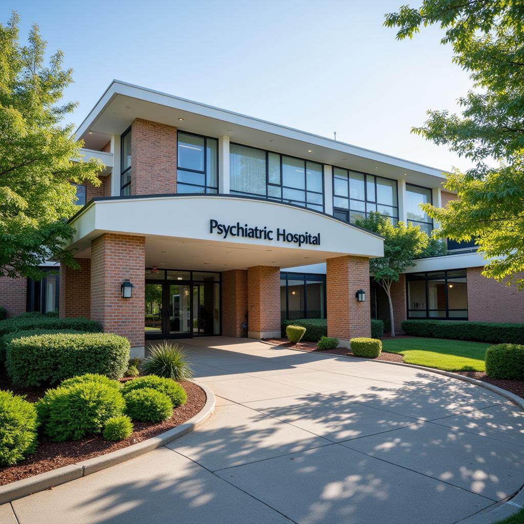 Modern Psychiatric Hospital Exterior