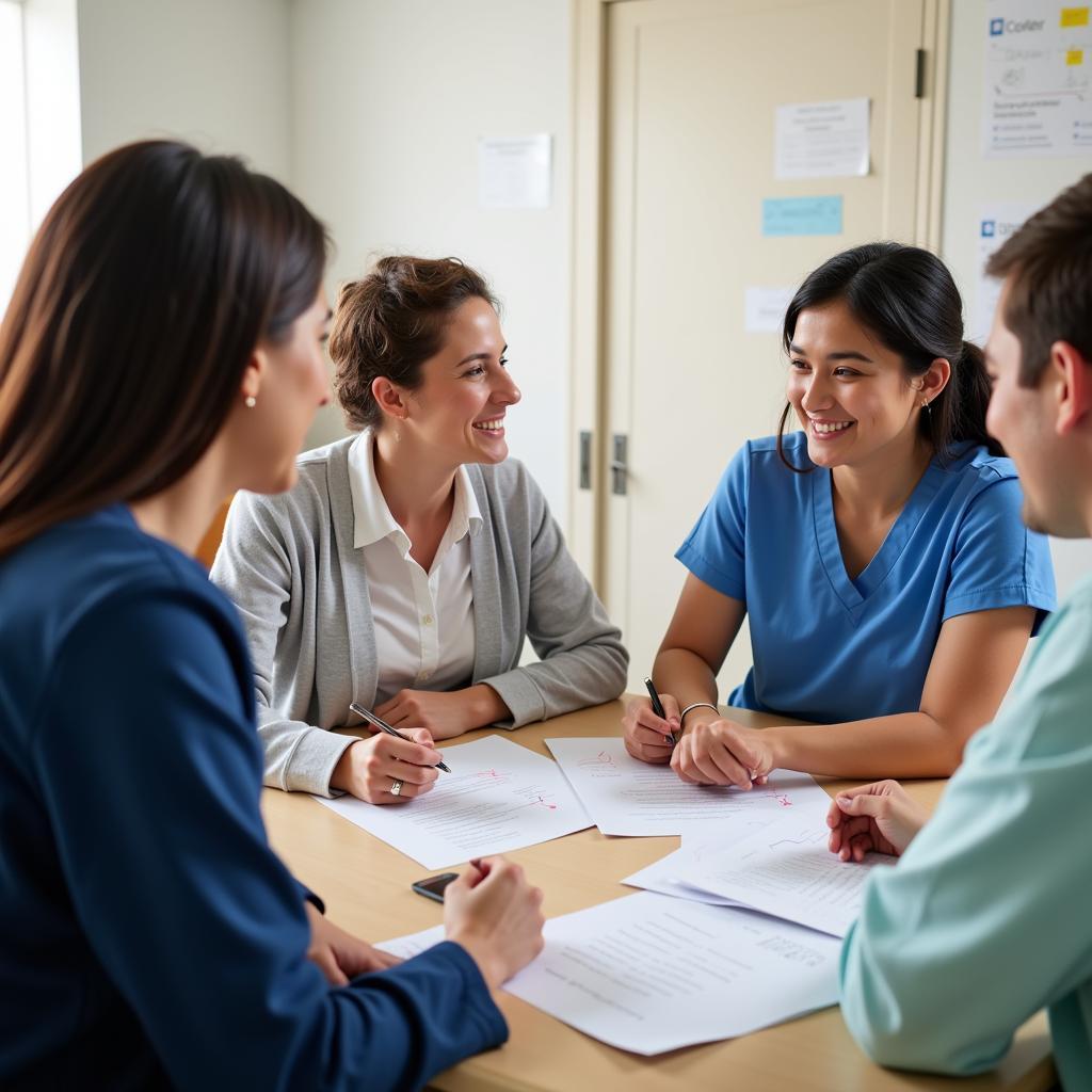 Discharge Planning Meeting with Patient and Family