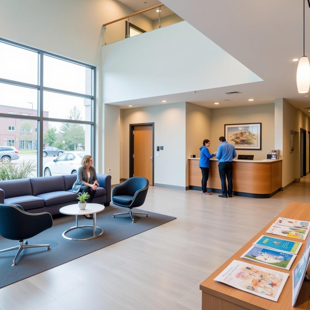 Modern and Welcoming Reception Area at 29 Hospital Plaza Stamford CT