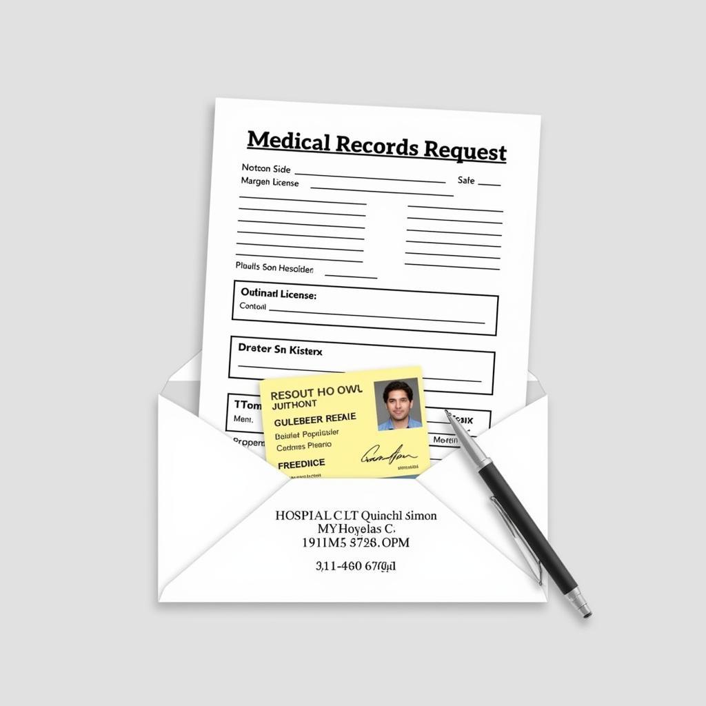 Mailing a medical records request form