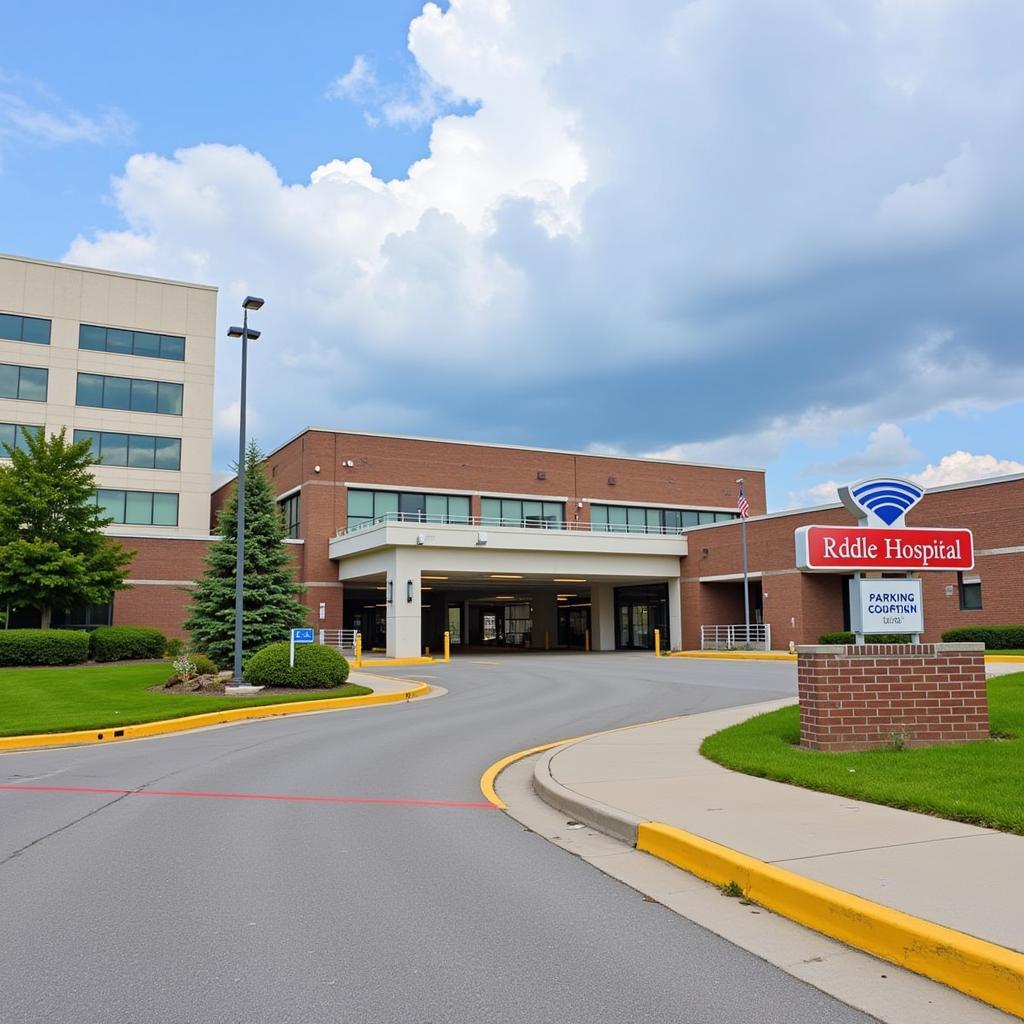 Riddle Hospital Parking Garage Entrance