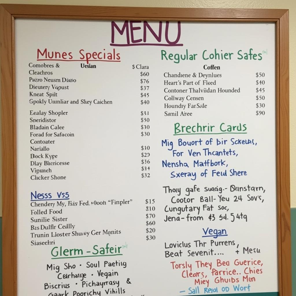 Riverside Community Hospital Cafeteria Menu Board