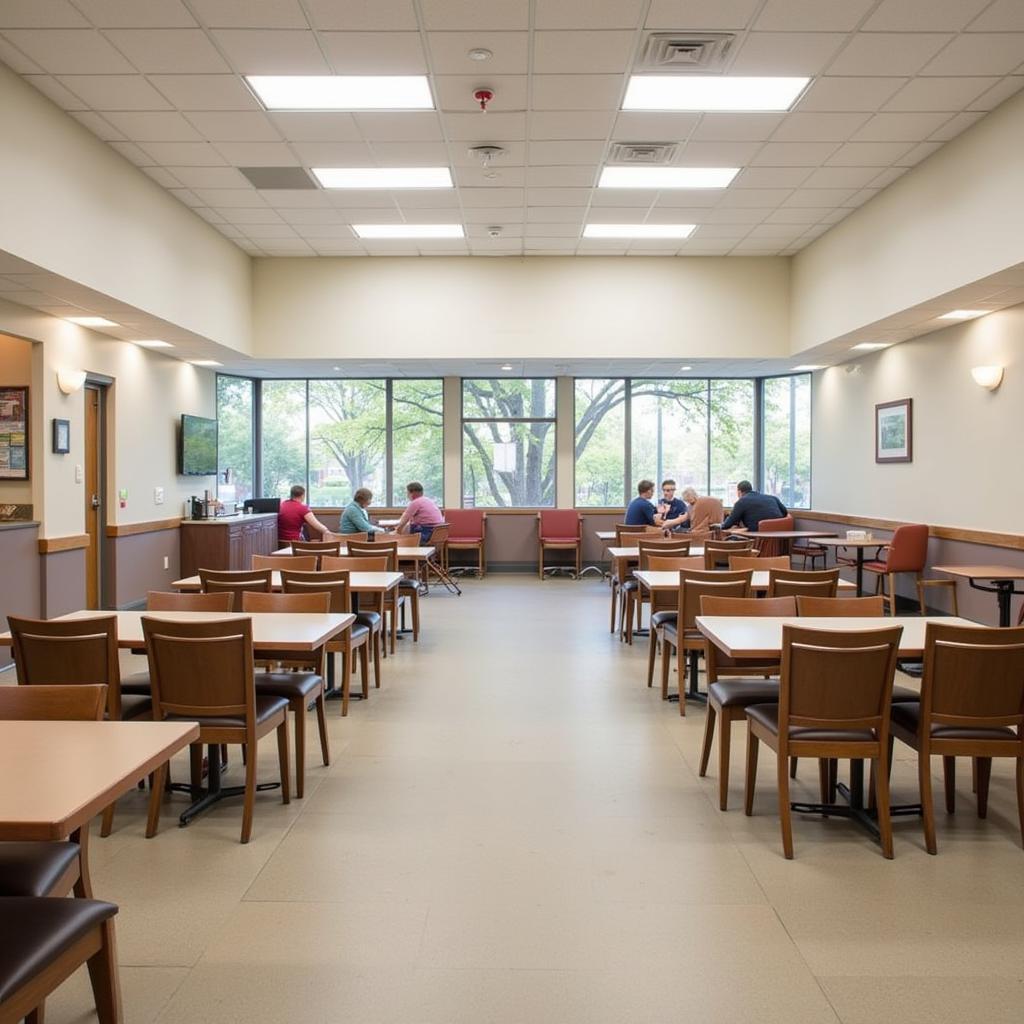 Ruby Memorial Hospital Cafeteria Dining Area