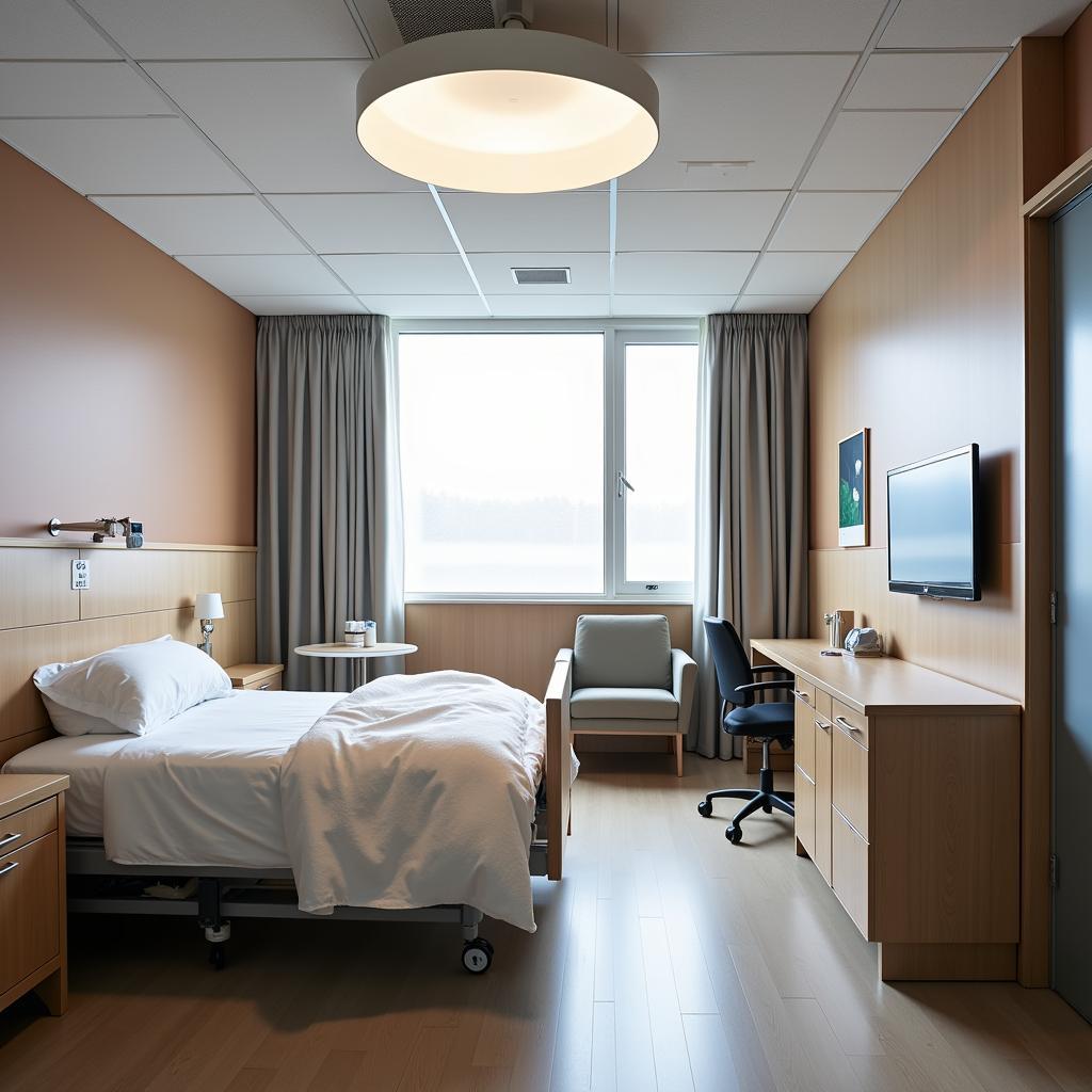 Comfortable Patient Room at Sahlgrenska Hospital