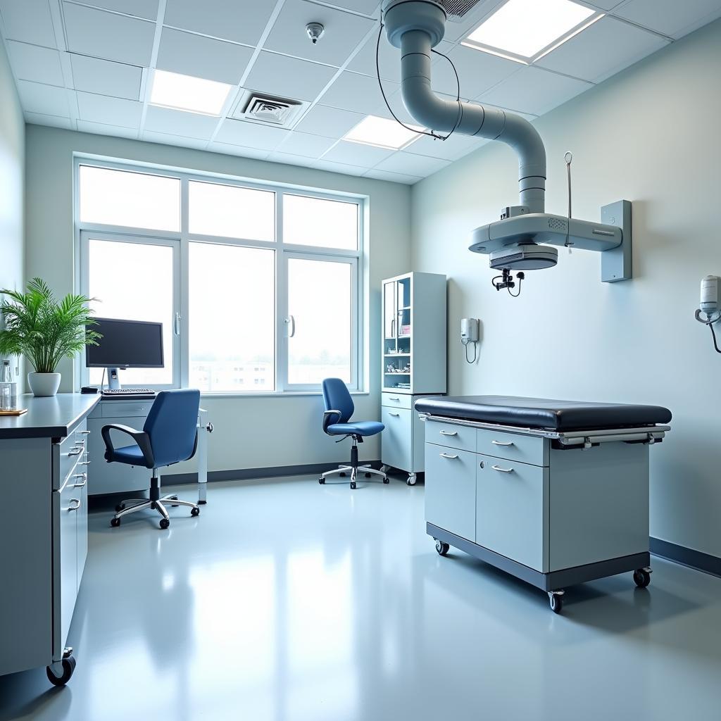 Modern and well-equipped exam room at Salmon Brook Veterinary Hospital