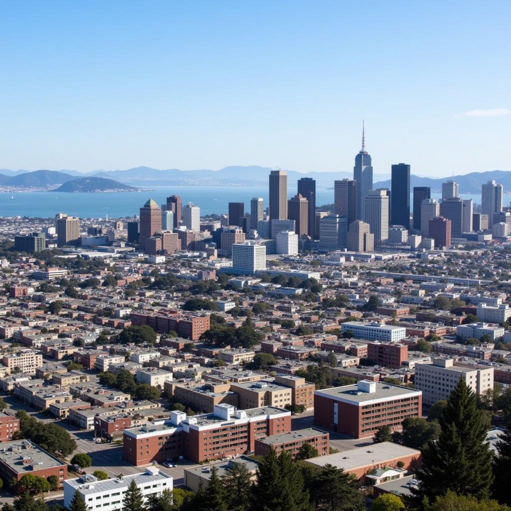 San Jose Hospital with San Francisco City View