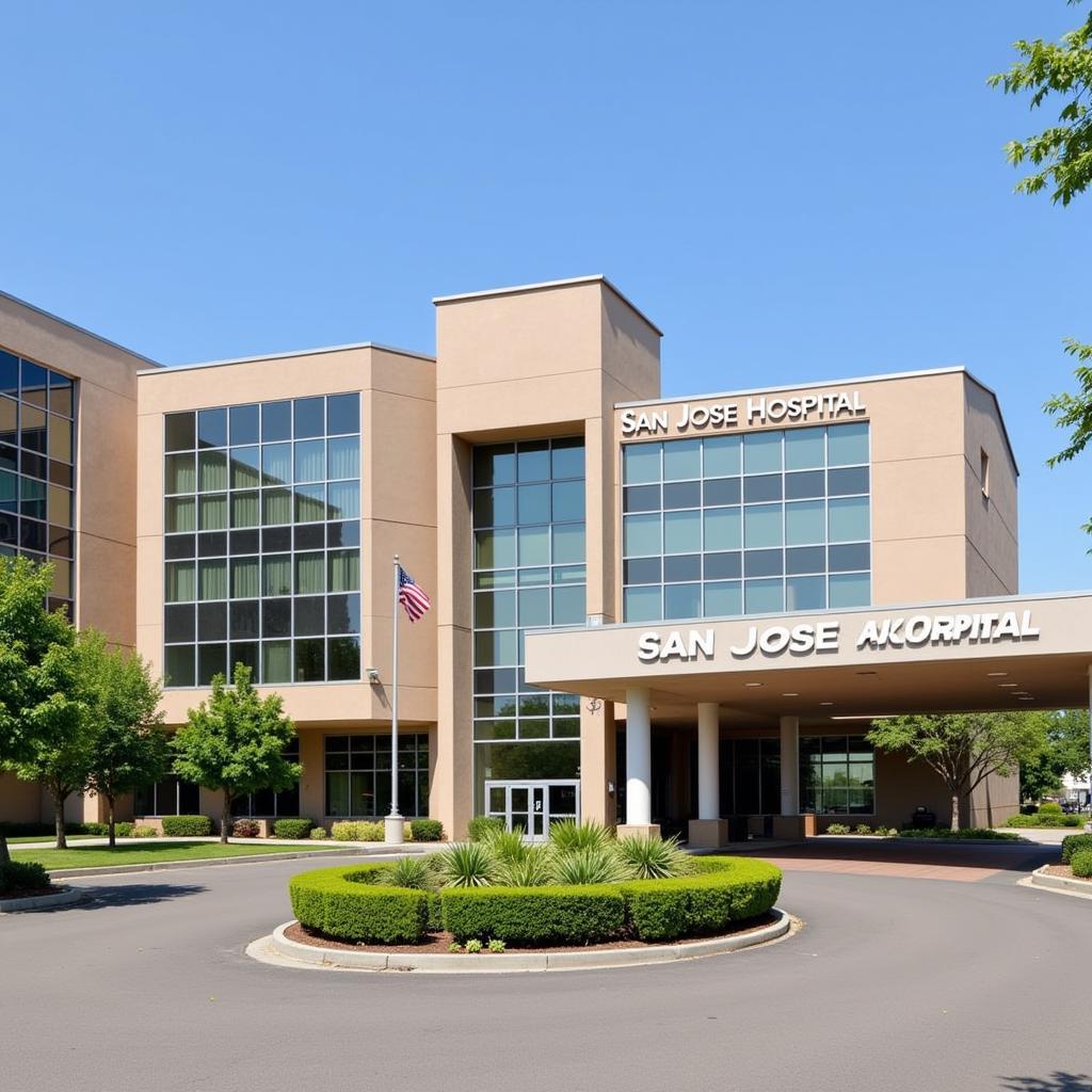 Modern exterior of San Jose Hospital