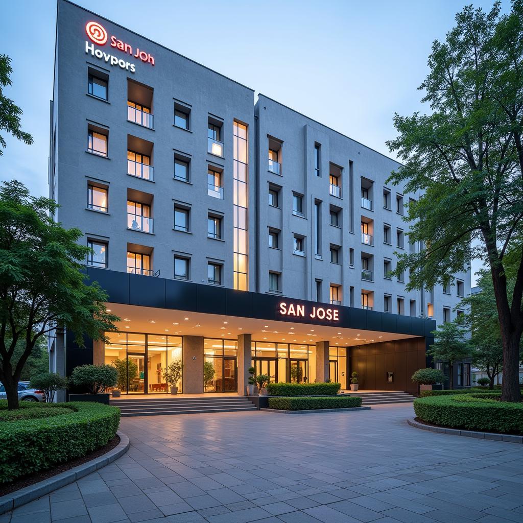 Exterior view of San Jose Hospital in Hanoi