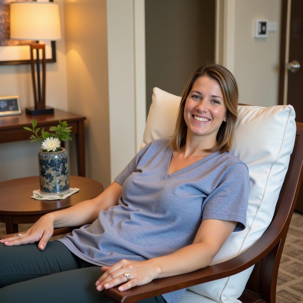 San Jose Hospital Guest Enjoying Amenities