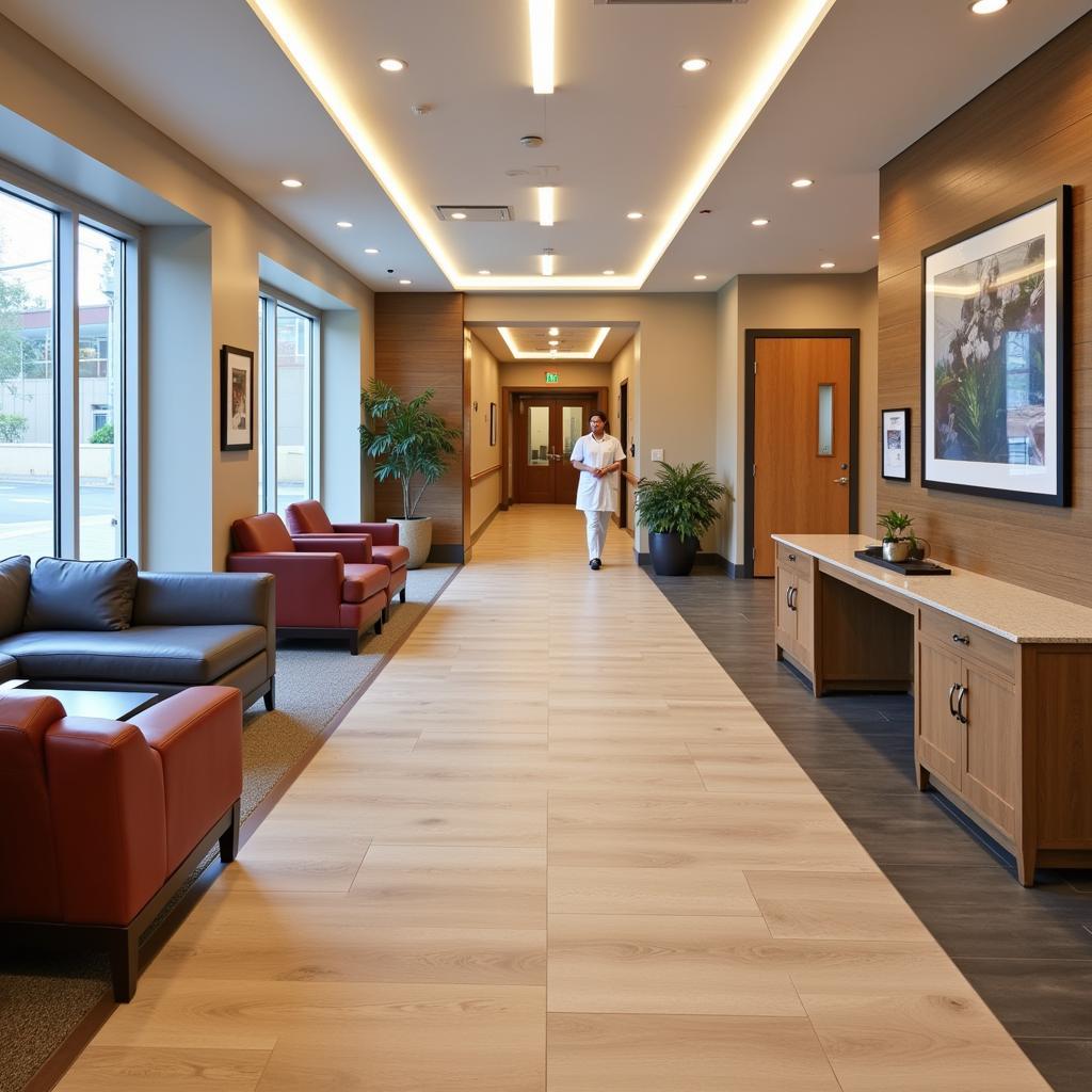 Welcoming lobby of the San Jose Hospital Hotel