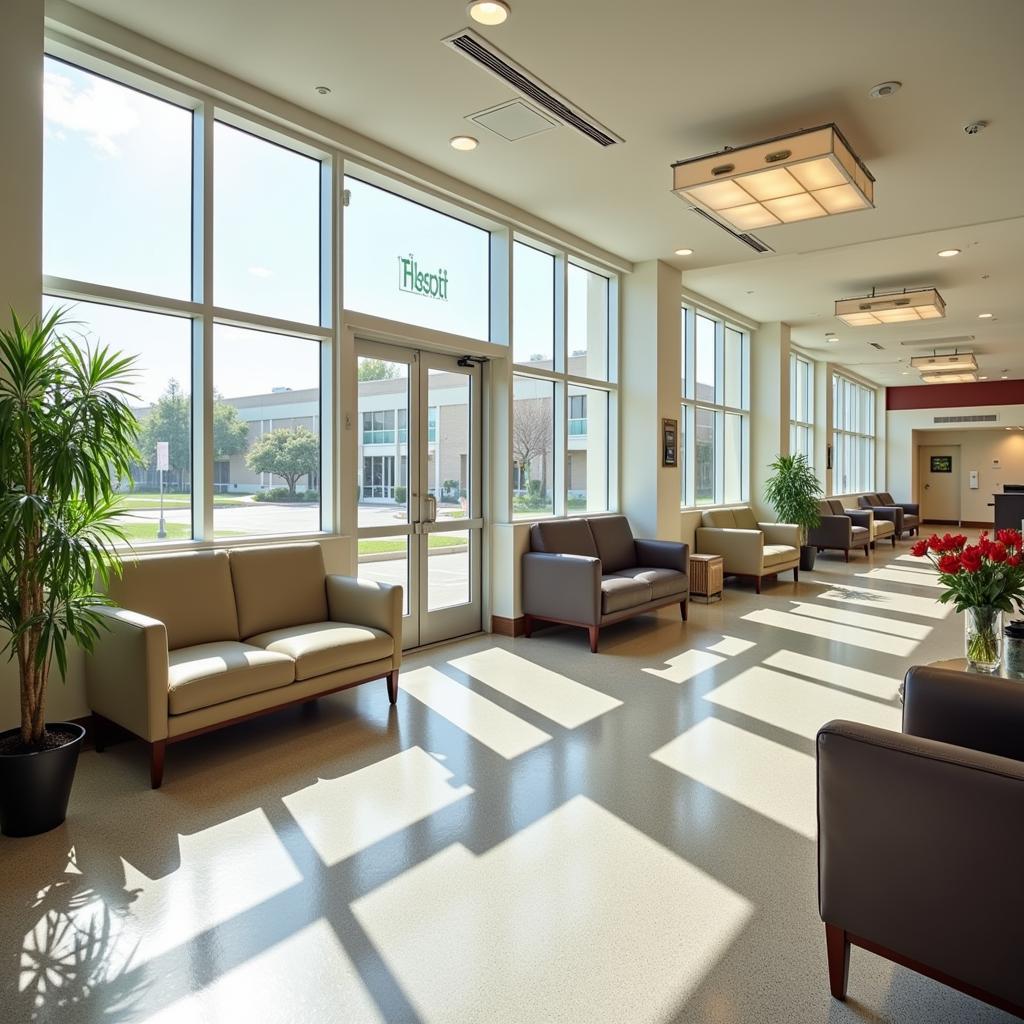 Welcoming lobby of San Jose Hospital near Hillcrest Hospital