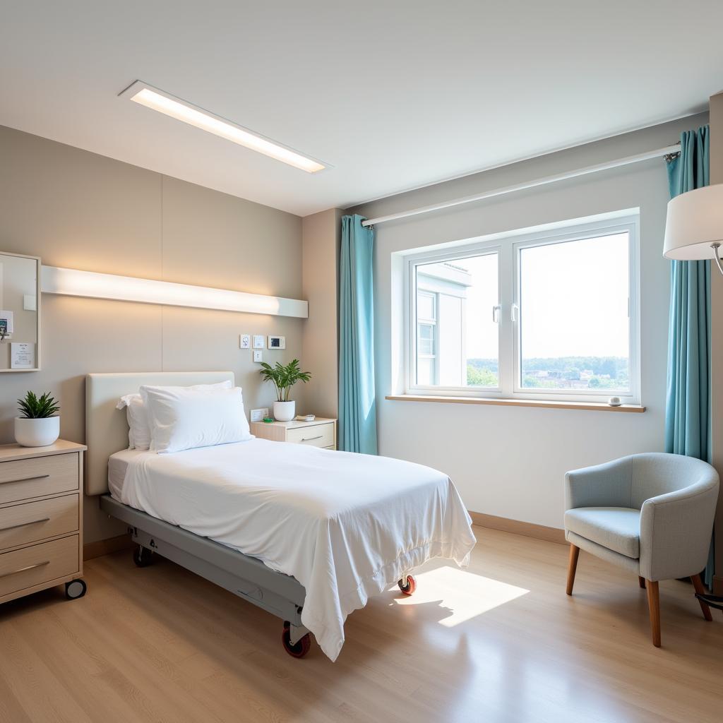 Comfortable and Modern Patient Room at San Jose Hospital