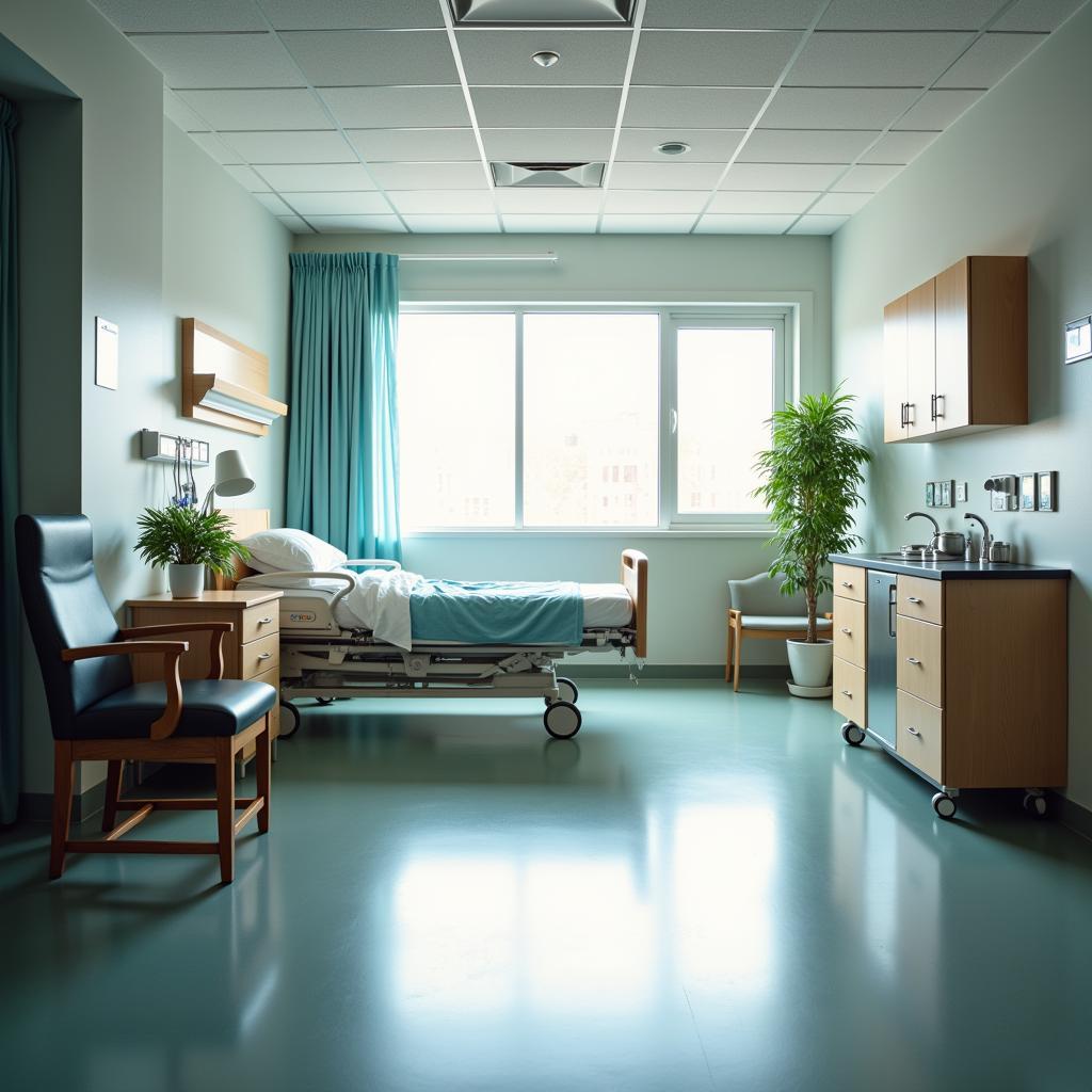 Comfortable and Modern Patient Room at San Jose Hospital