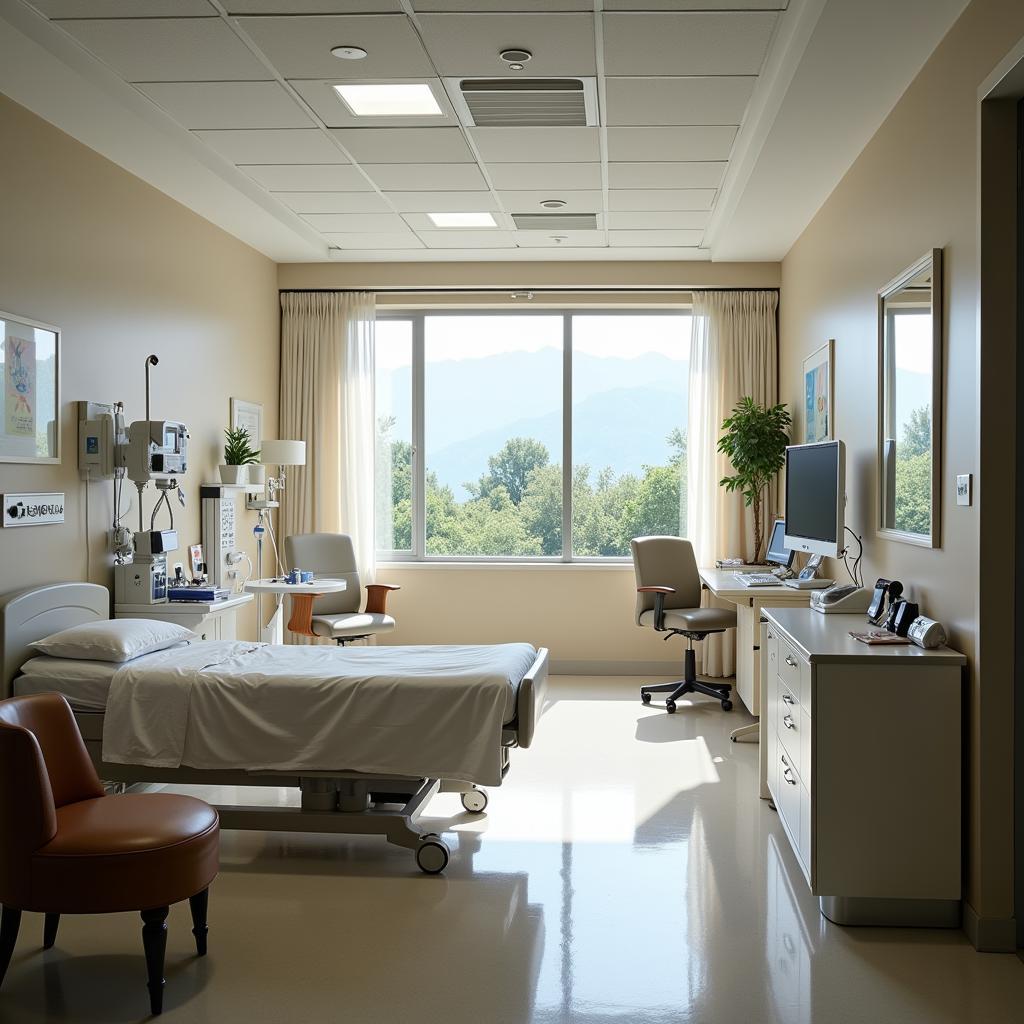 Comfortable and Modern Patient Room at San Jose Hospital