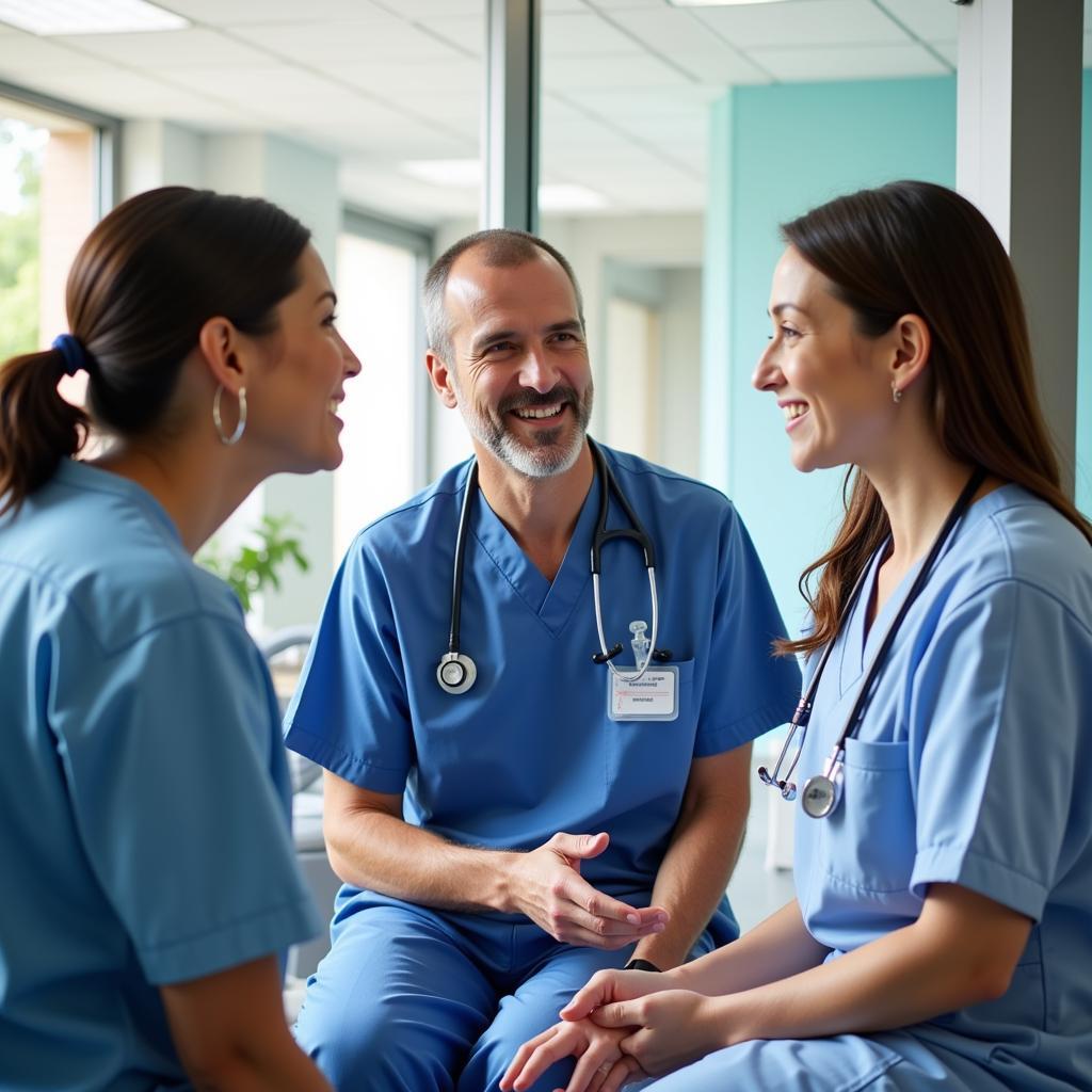 San Jose Hospital Staff in Patient Consultation