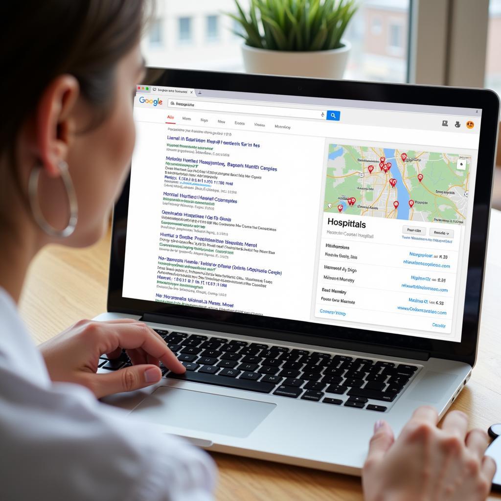 Using a search engine to find non-profit hospitals near you.