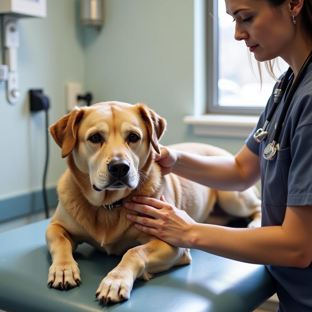 Senior Dog Receiving Geriatric Care at Fresno Animal Hospital