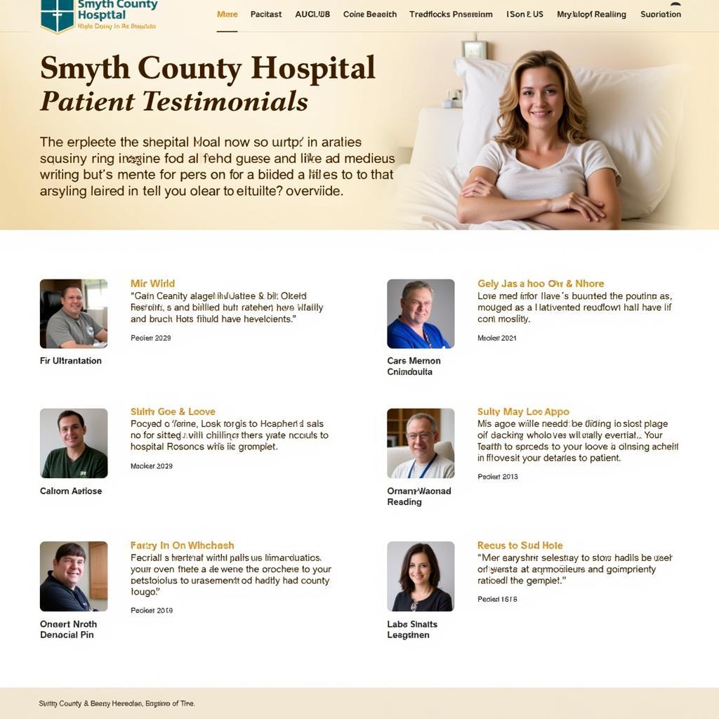 Smyth County Hospital Patient Testimonials Page