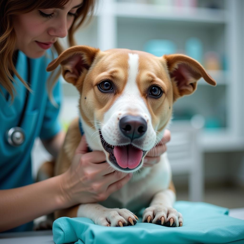 Experienced Veterinarian Examining a Dog in South Fontana