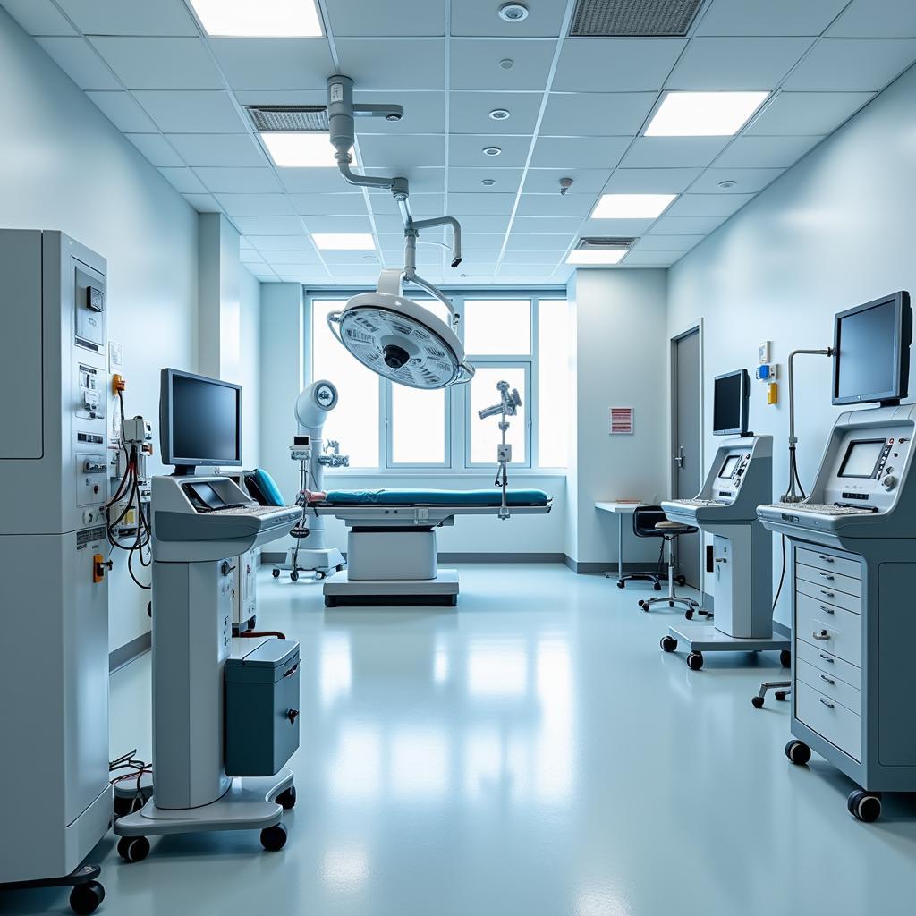 Specialized Medical Equipment in a Hospital Room